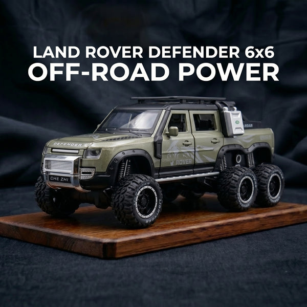 Land Rover Defender 6x6 | 1:24 Collector Die-Cast | Army Green Finish