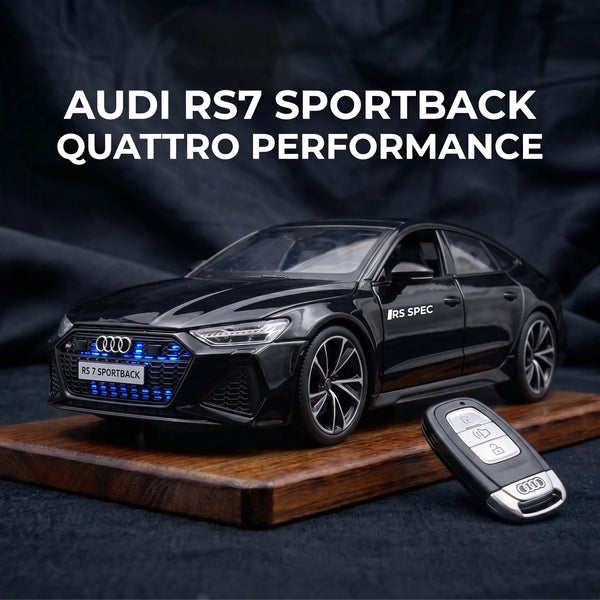 Audi RS7 | 1:18 Officially Licensed Die-Cast with Remote | Black Finish