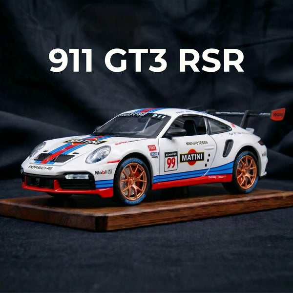 Porsche 911 GTR Martini Racing | 1:24 Collector Die-Cast | White - Martini Racing Tribute Finish