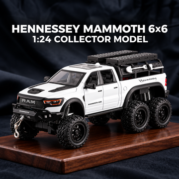 Dodge Ram Hennessey Mammoth 6x6 1:24 die-cast in white