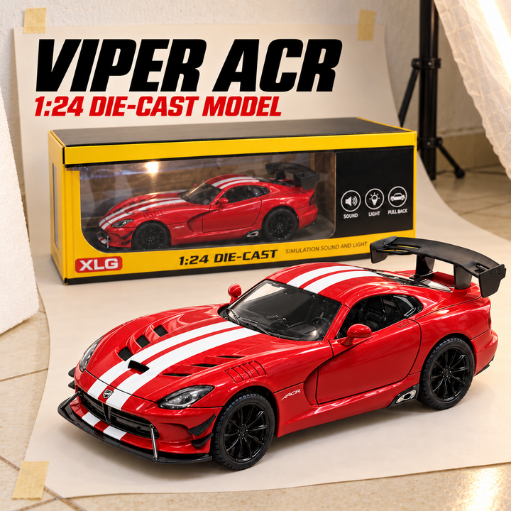 Dodge Viper ACR | 1:24 Collector Die-Cast | Red with White Stripes