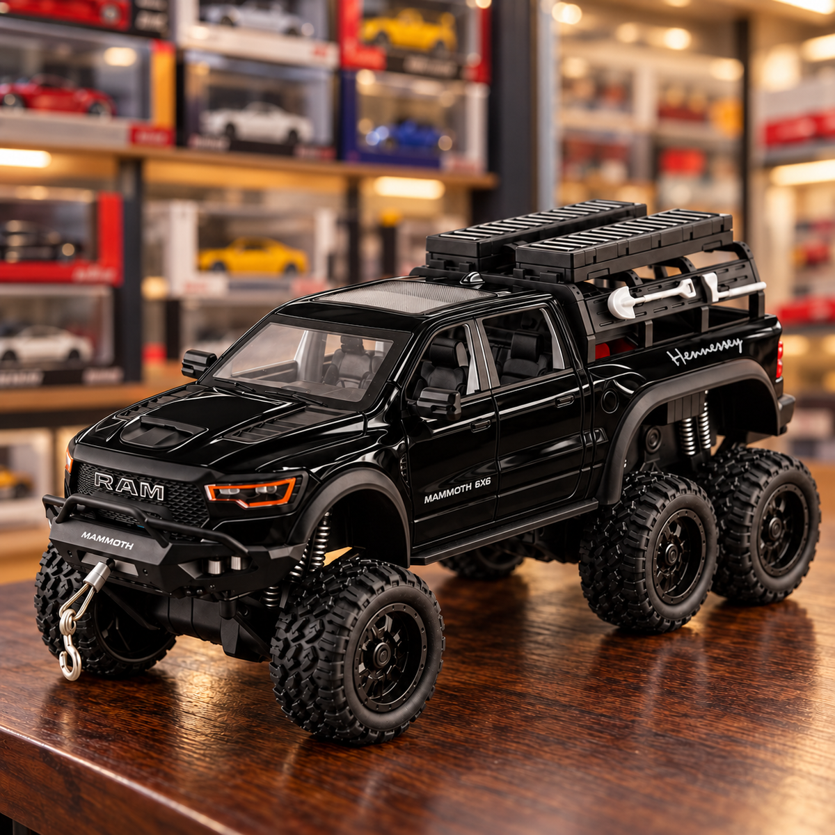 Black Ram Mammoth 6x6 1:24 die-cast, front view