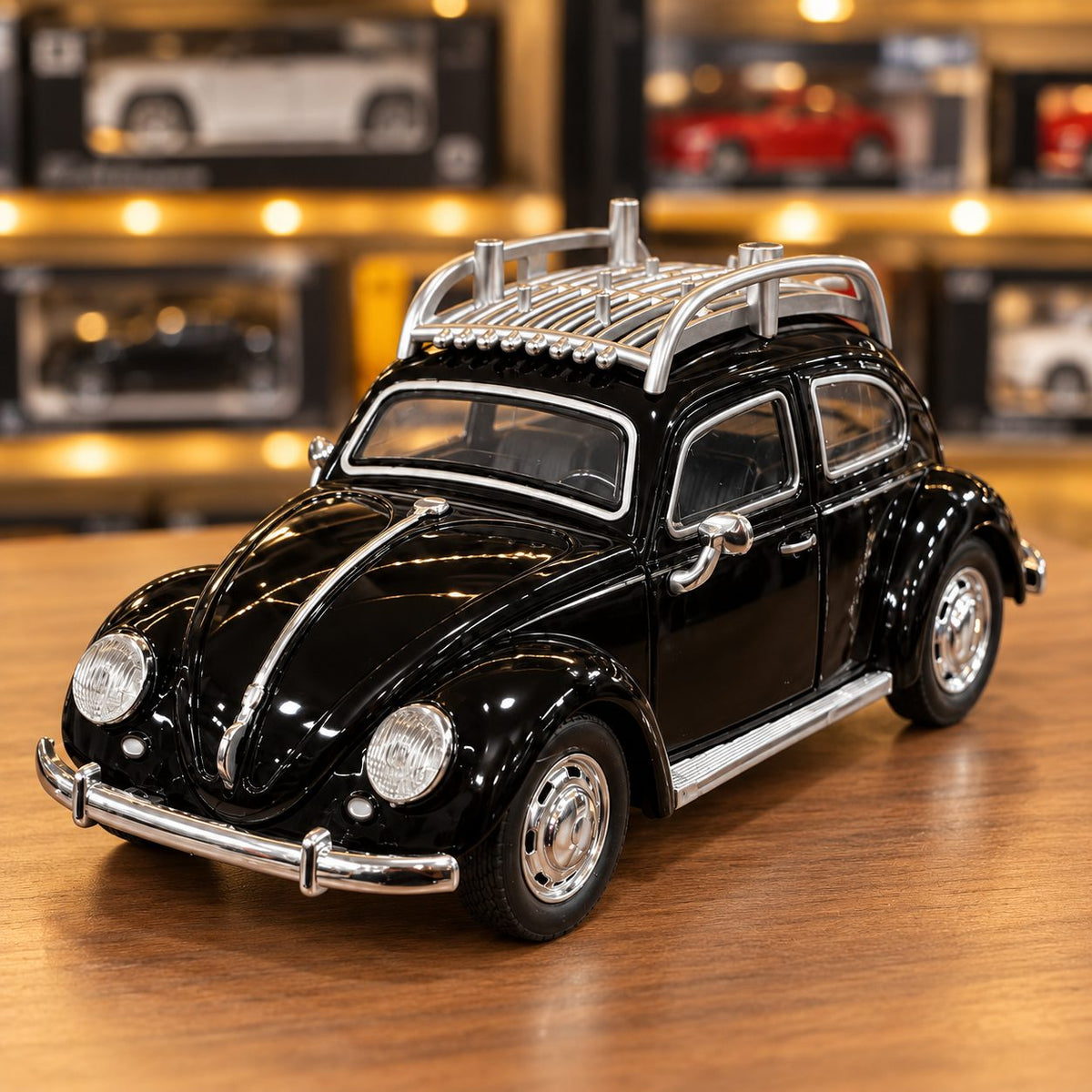 Volkswagen Beetle Foxy | 1:24 Collector Die-Cast | Black Finish