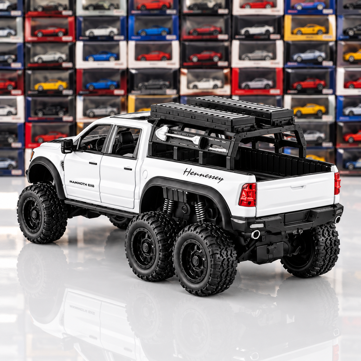 White Ram Mammoth 6x6 1:24 die-cast, detail