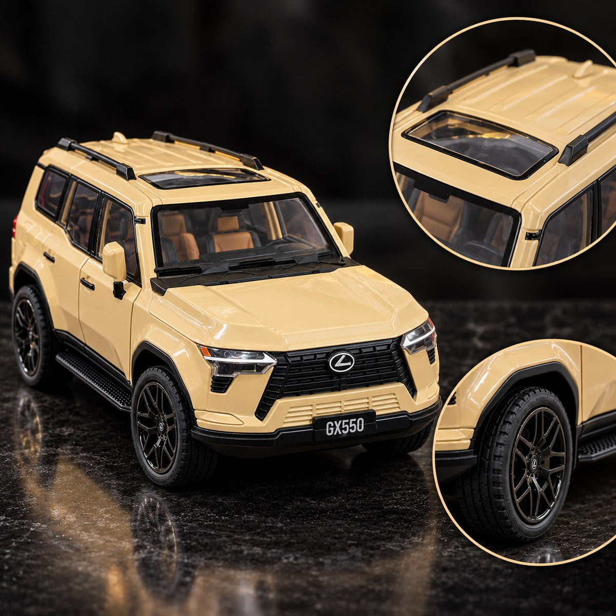 Lexus GX550 1:24 die-cast detail close-ups