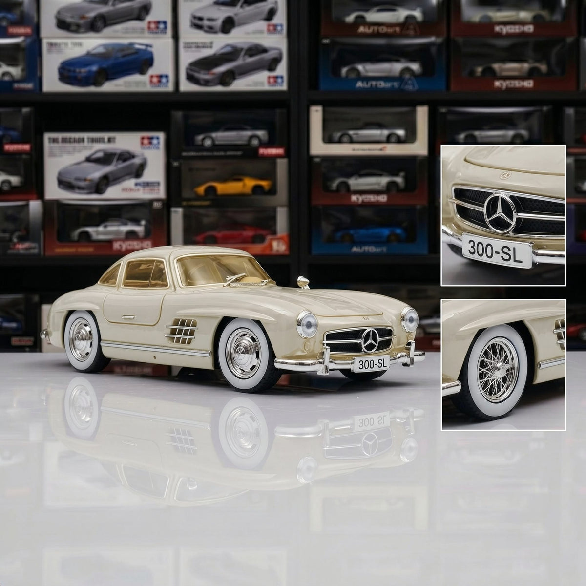 Mercedes 300 SL Gullwing | 1:24 Collector Die-Cast | White Finish