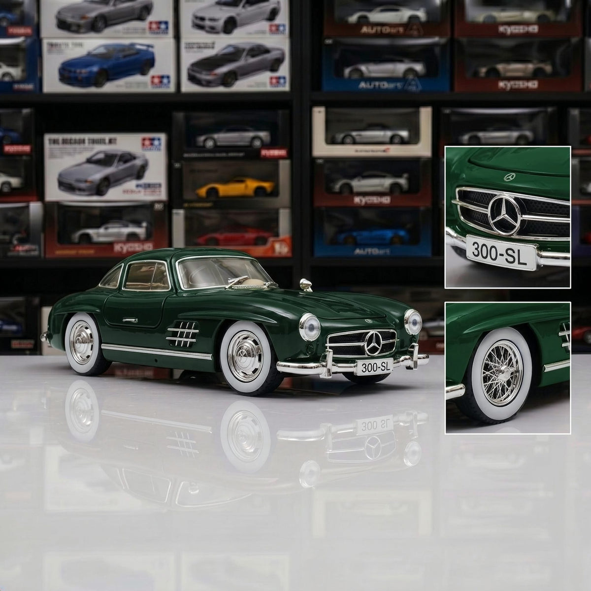 Mercedes 300 SL Gullwing | 1:24 Collector Die-Cast | Green Finish