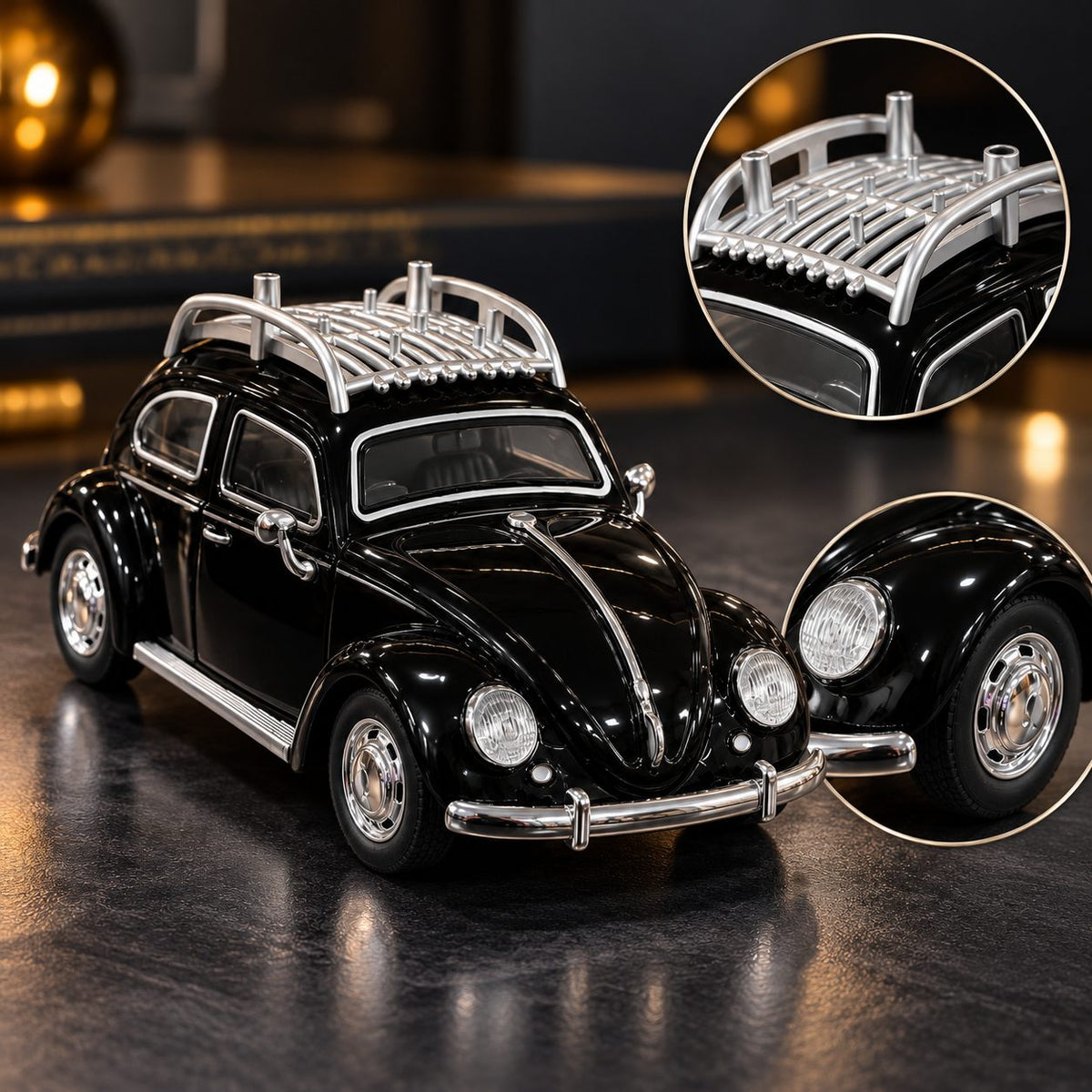 Volkswagen Beetle Foxy | 1:24 Collector Die-Cast | Black Finish
