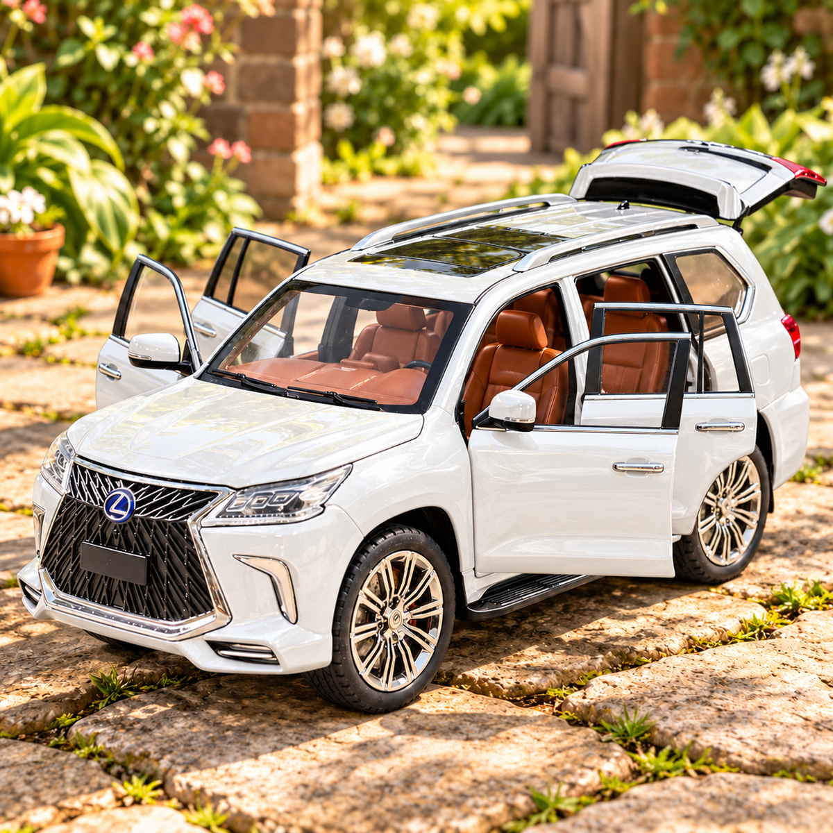 Lexus LX570 white collector die-cast SUV