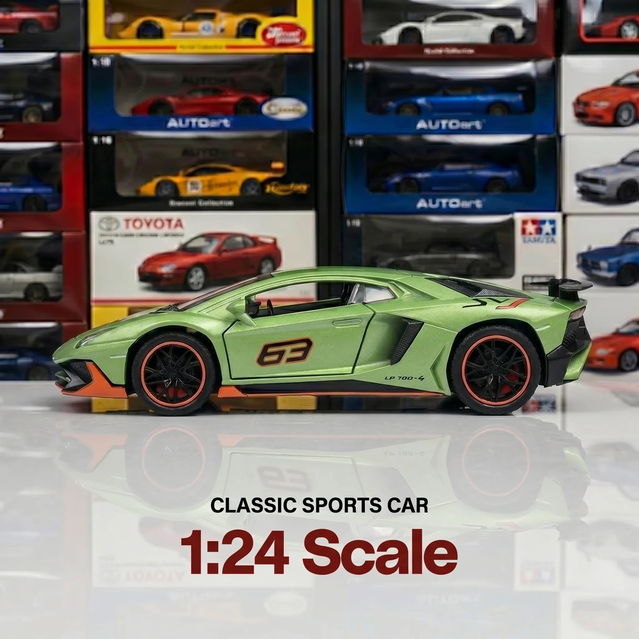 Lamborghini Aventador SVJ | 1:24 Collector Die-Cast | Mantis Green Finish