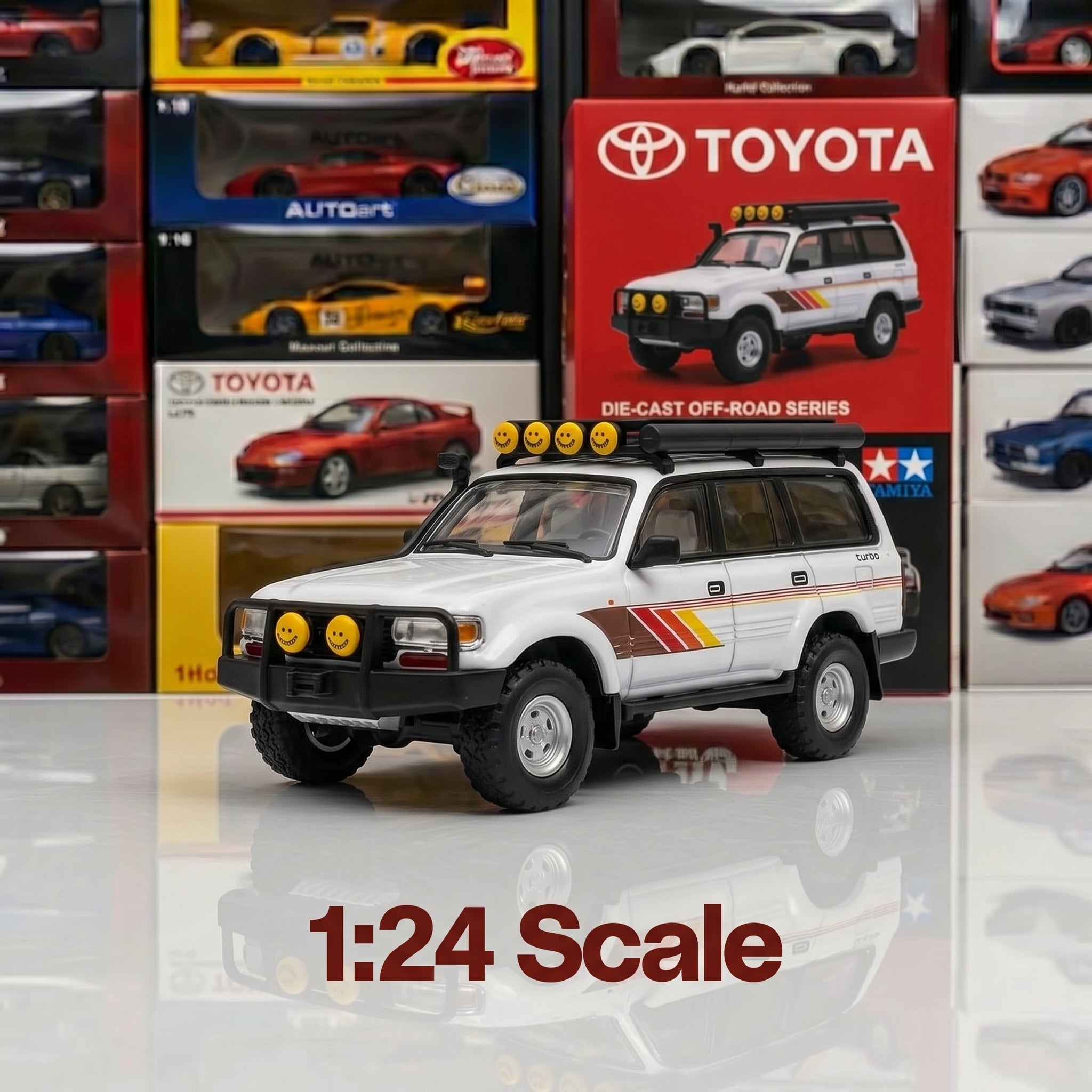 Land Cruiser 80 Series | 1:24 Collector Die-Cast | White Finish