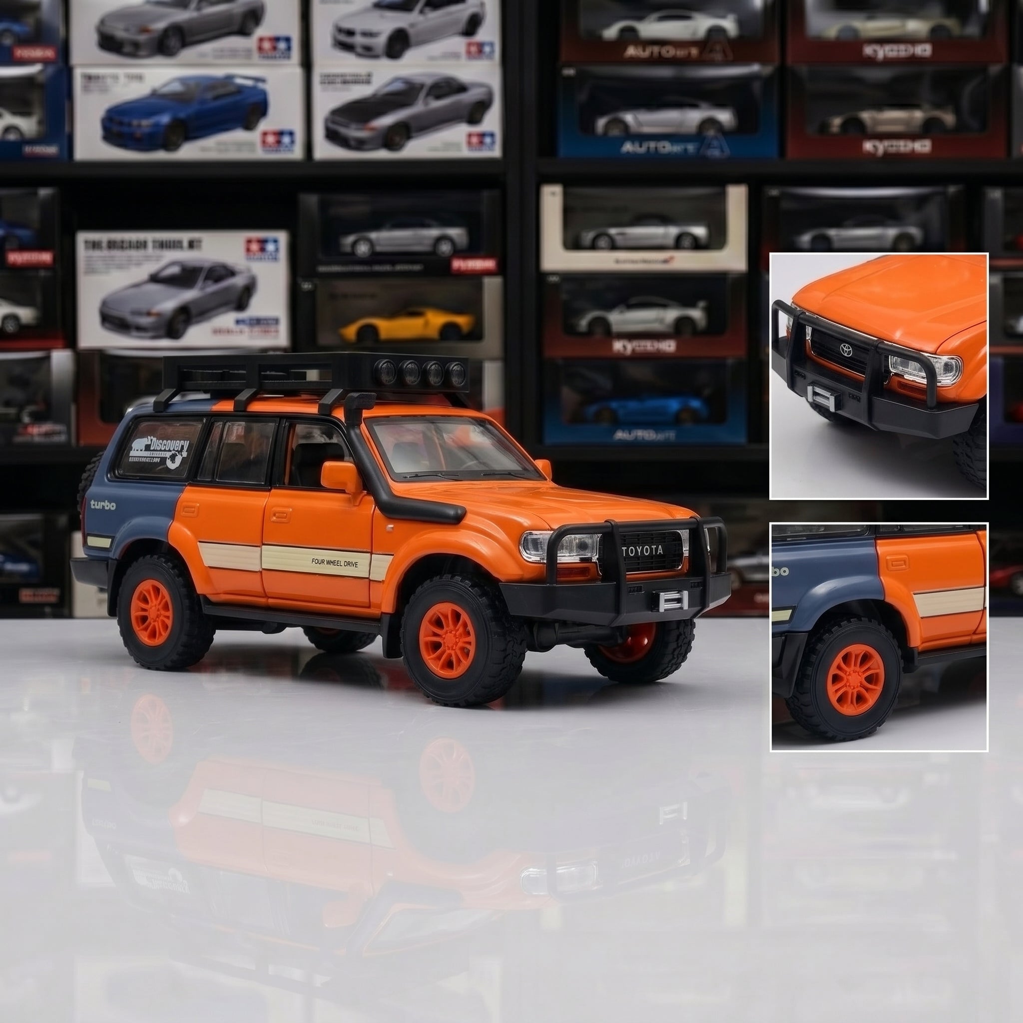 Land Cruiser 80 Series | 1:24 Collector Die-Cast | Orange Finish
