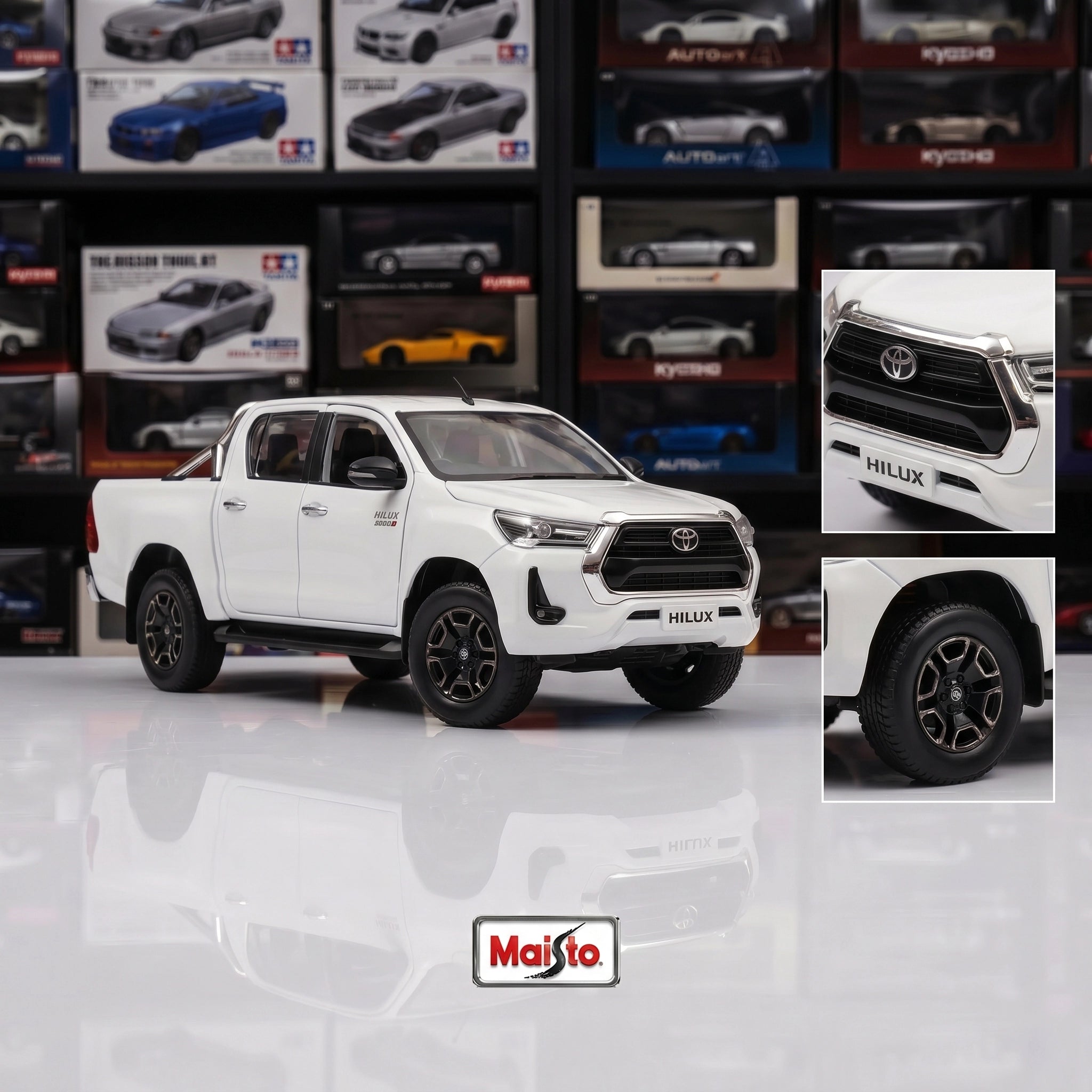 Toyota Hilux Revo | 1:27 Collector Die-Cast | White Finish