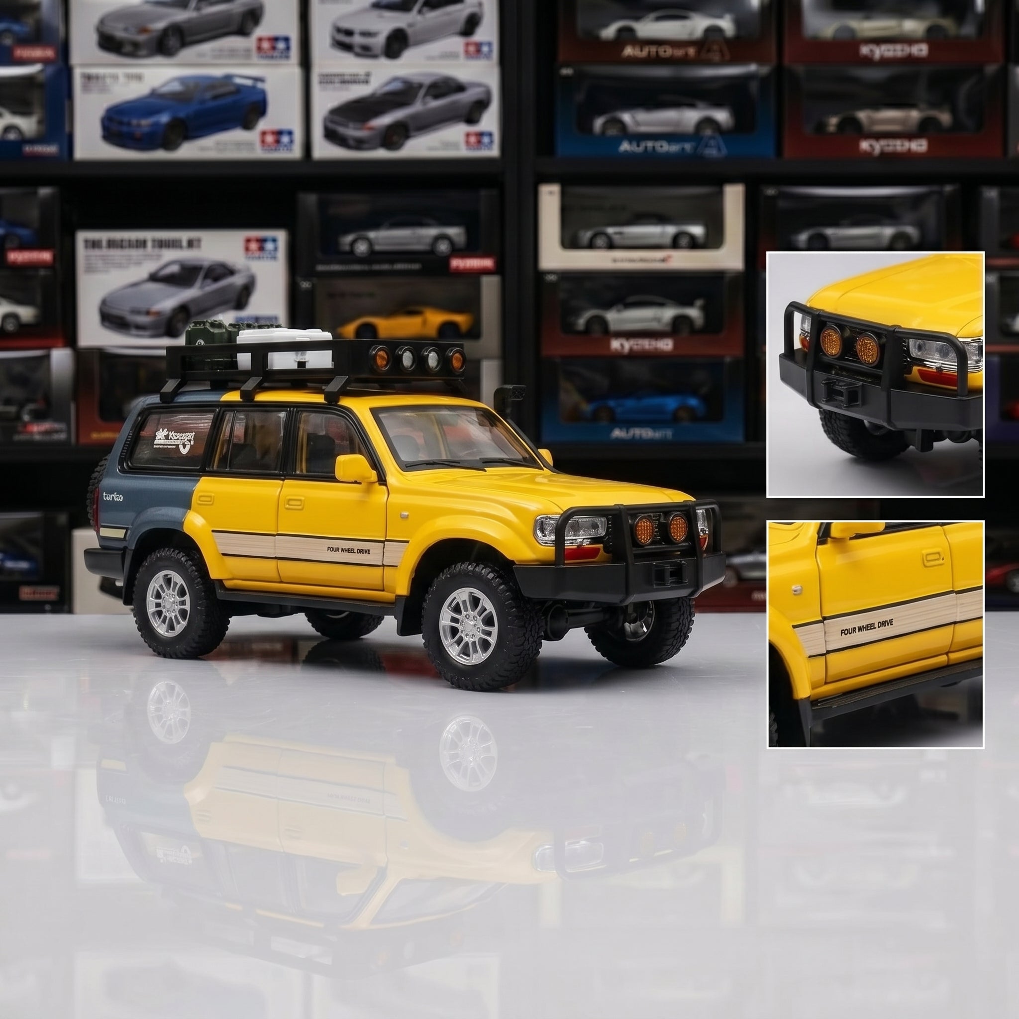 Land Cruiser 80 Series | 1:24 Collector Die-Cast | Yellow Finish