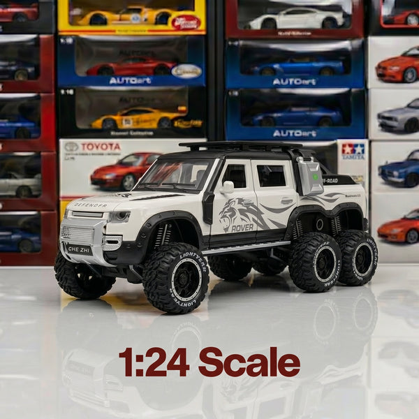 Land Rover Defender 6x6 | 1:24 Collector Die-Cast | White Finish