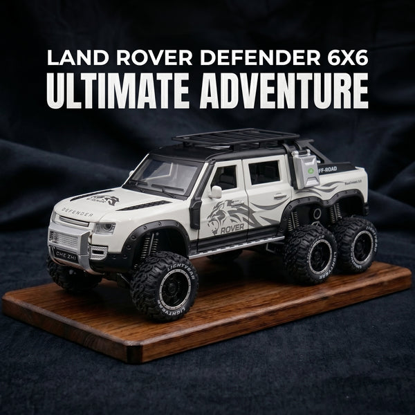 Land Rover Defender 6x6 | 1:24 Collector Die-Cast | White Finish