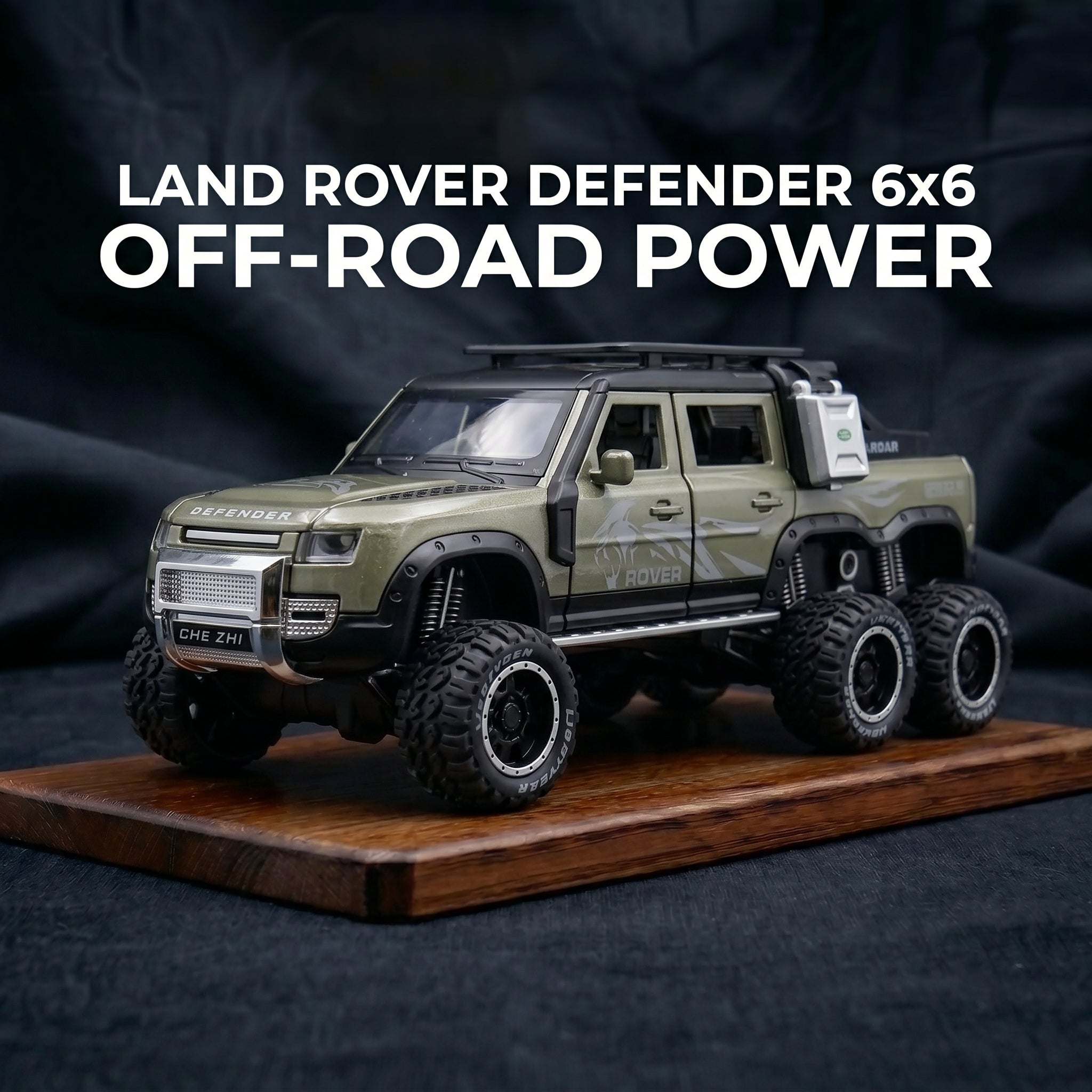 Land Rover Defender 6x6 | 1:24 Collector Die-Cast | Army Green Finish