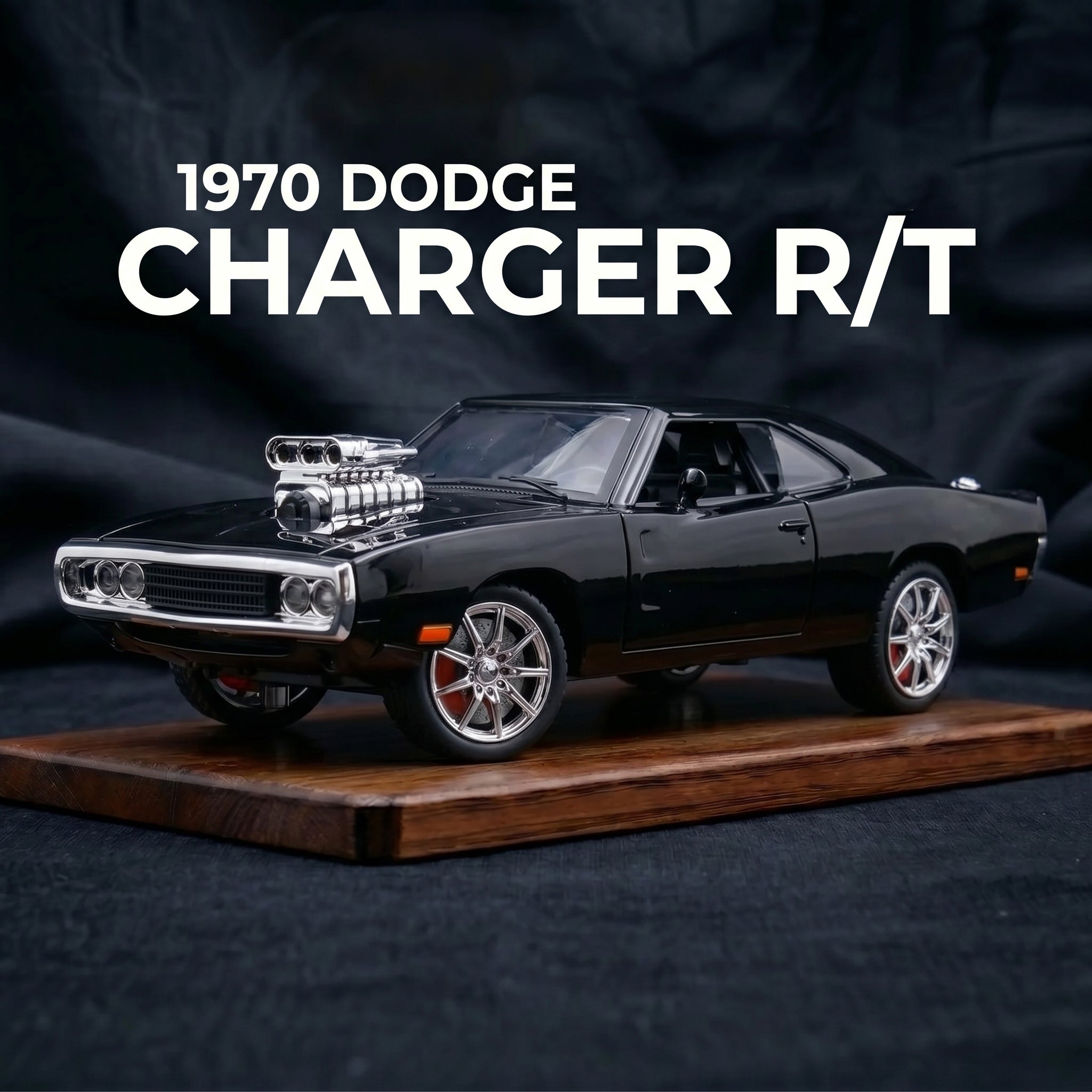 1970 Dodge Charger R/T | 1:24 Collector Die-Cast | Black Finish