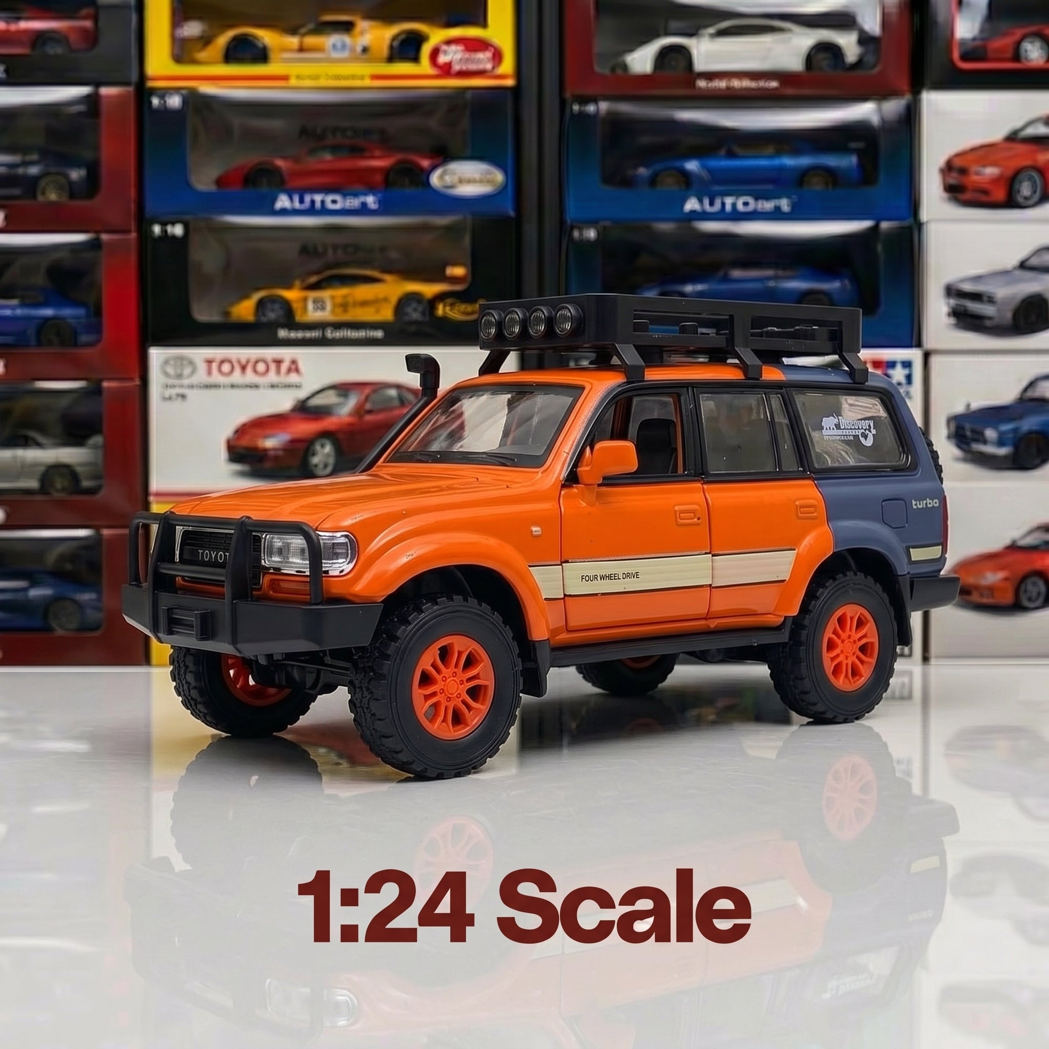 Land Cruiser 80 Series | 1:24 Collector Die-Cast | Orange Finish