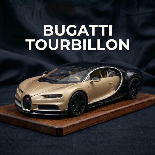 Bugatti Tourbillon | 1:24 Collector Die-Cast | Gold and Black Finish