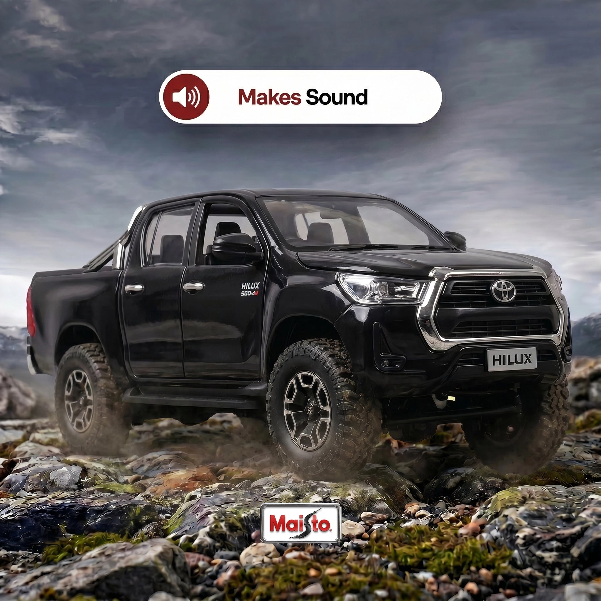 Toyota Hilux Revo | 1:27 Collector Die-Cast | Black Finish