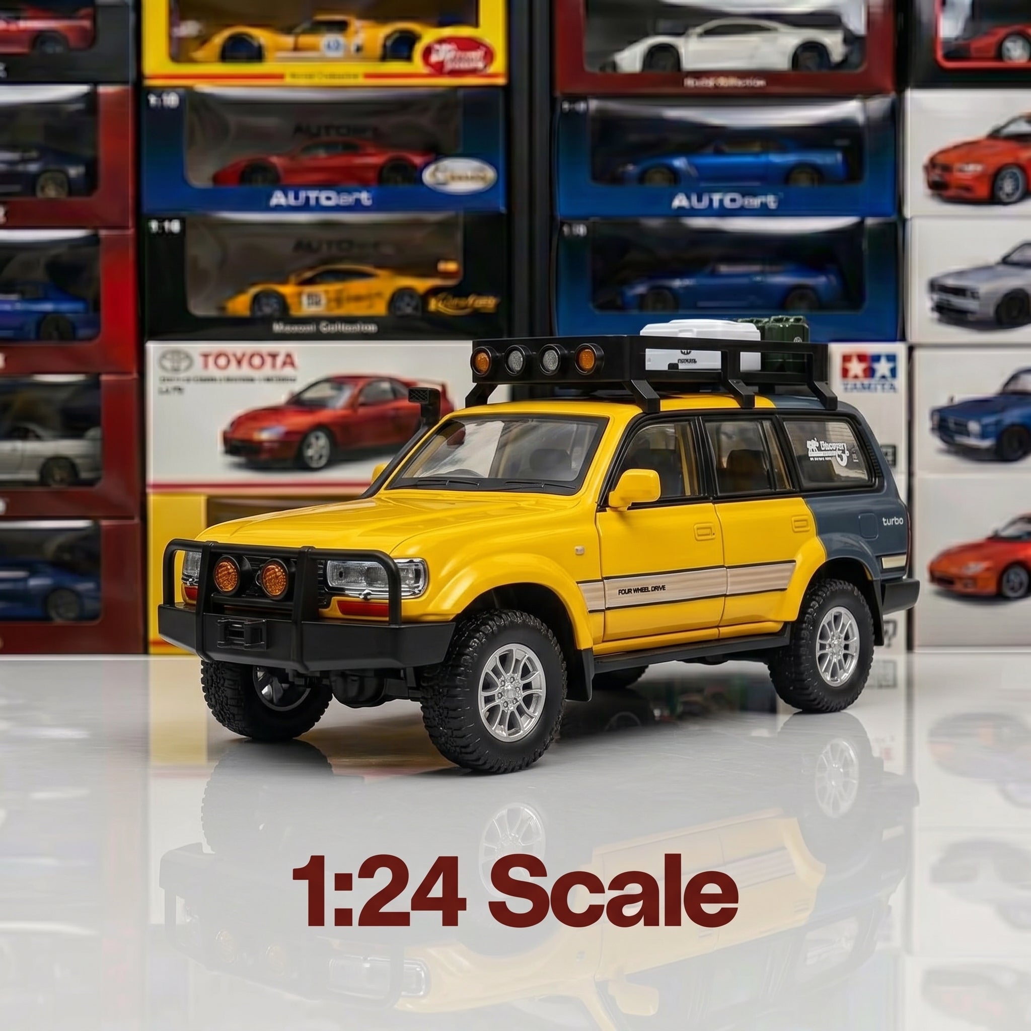 Land Cruiser 80 Series | 1:24 Collector Die-Cast | Yellow Finish