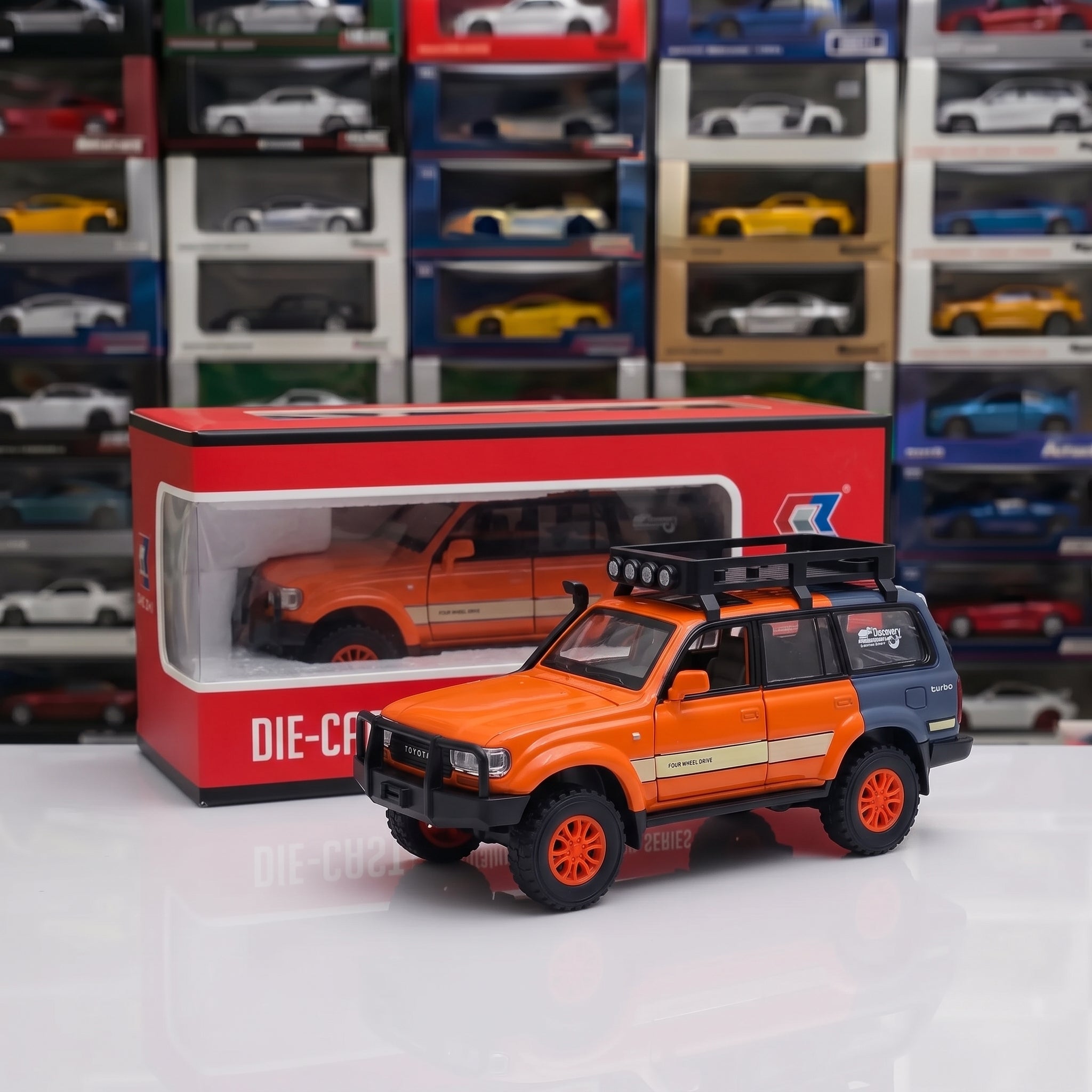 Land Cruiser 80 Series | 1:24 Collector Die-Cast | Orange Finish