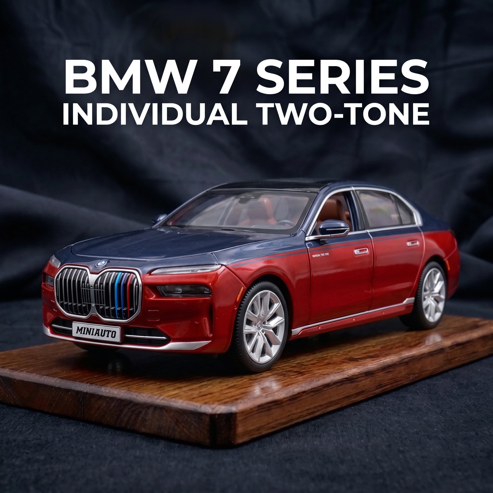 BMW i7 X-Drive | 1:24 Collector Die-Cast | Red - 2 Tone Finish