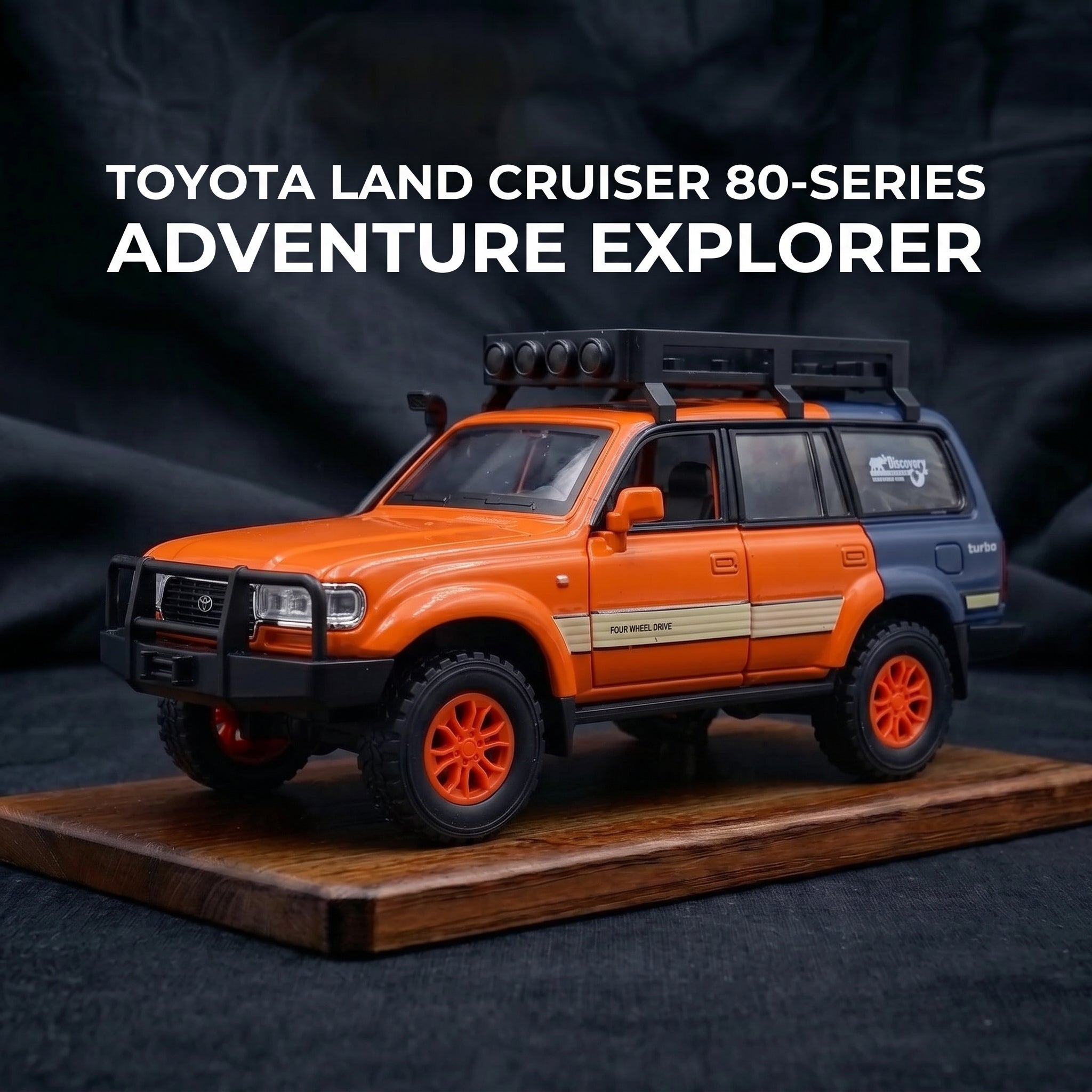 Land Cruiser 80 Series | 1:24 Collector Die-Cast | Orange Finish