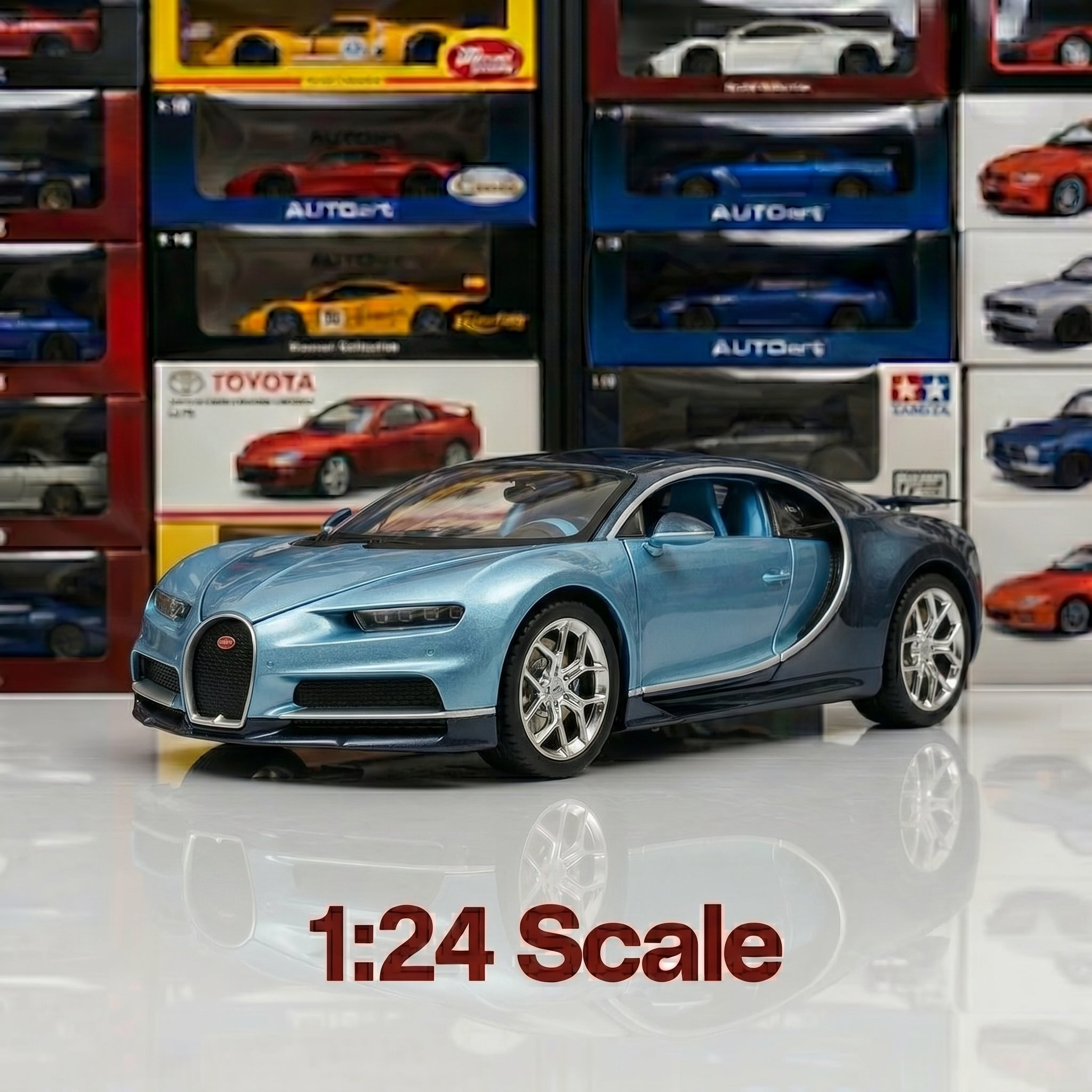 Bugatti Tourbillon | 1:24 Collector Die-Cast | Blue and Black Finish