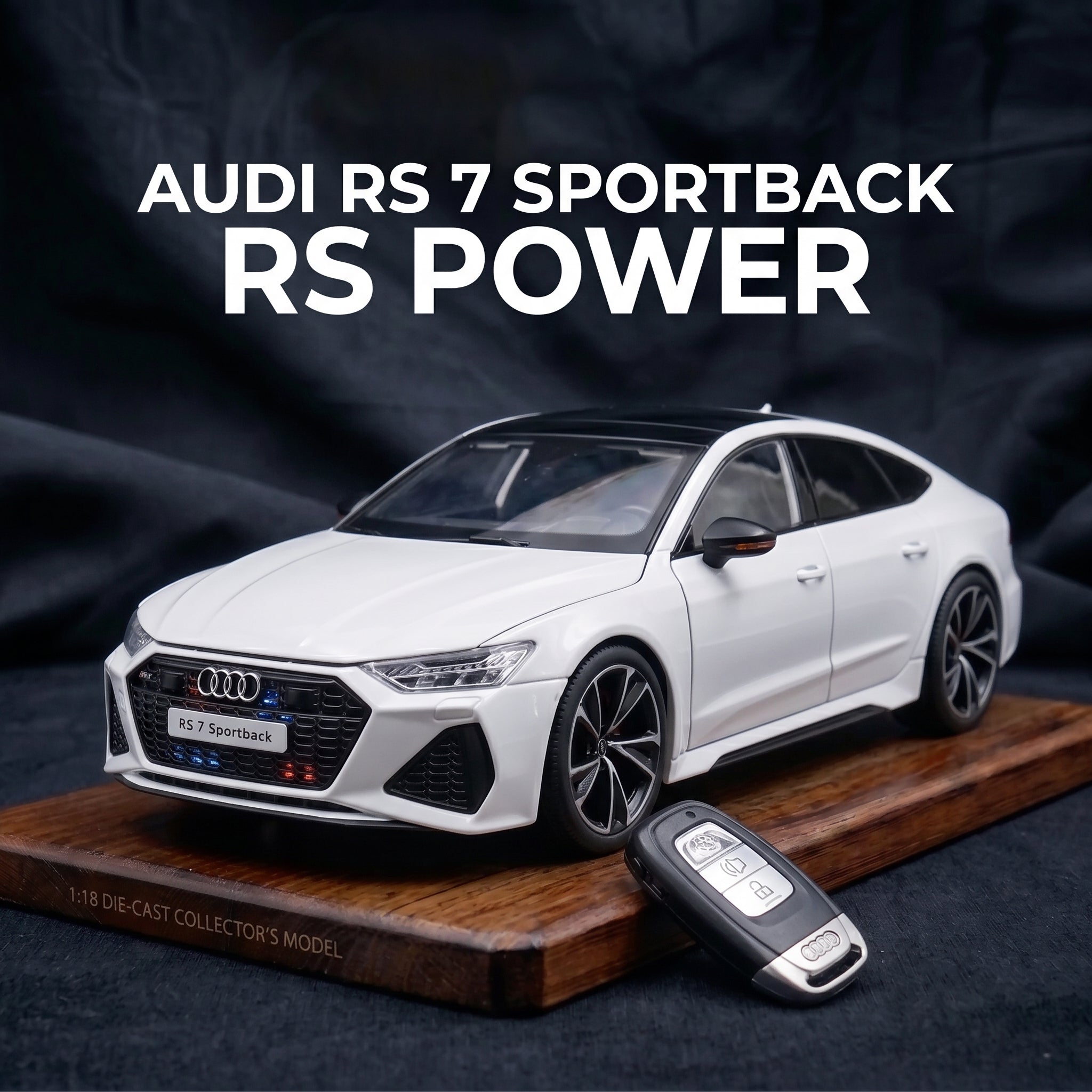 Audi RS7 | 1:18 Officially Licensed Die-Cast with Remote | White Finish
