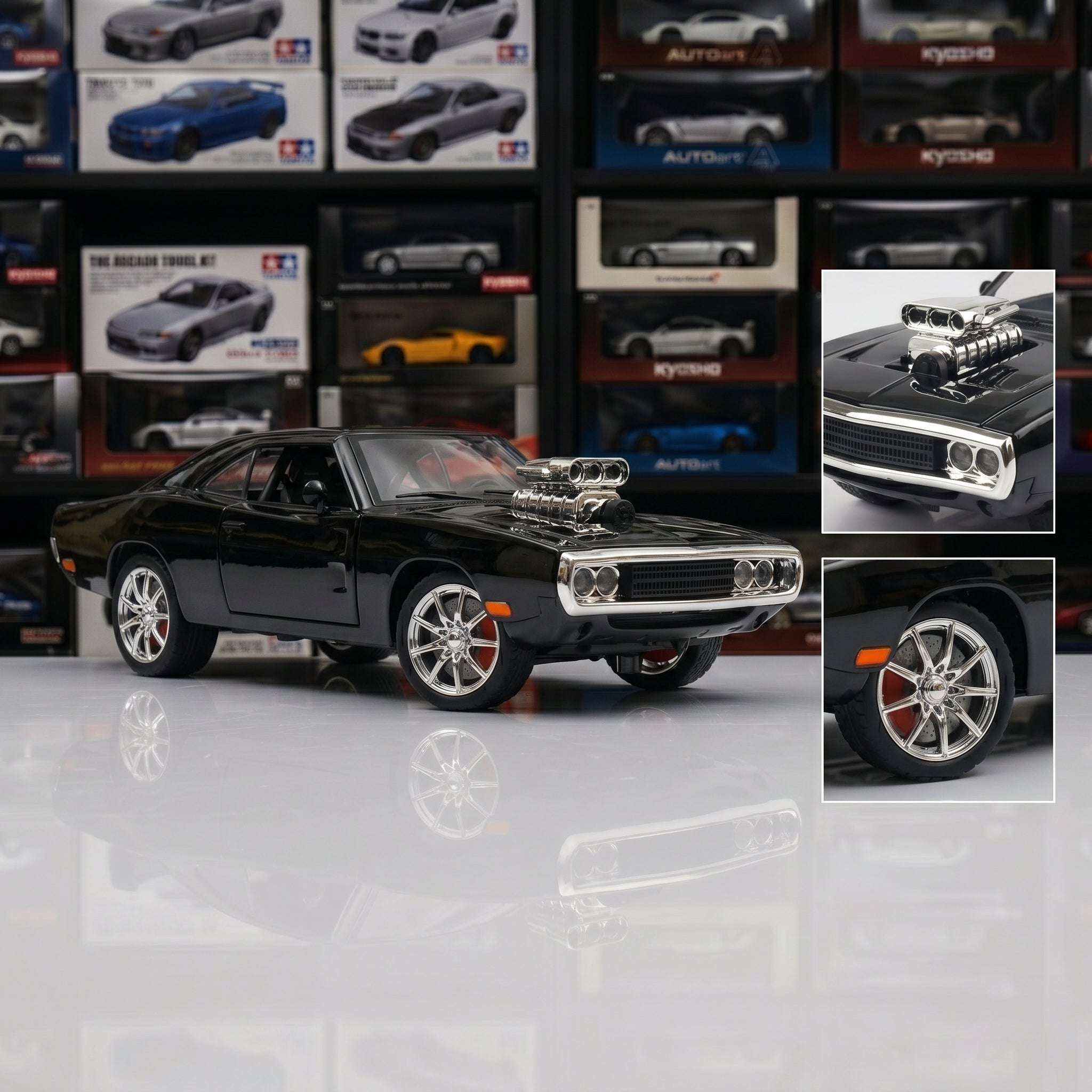 1970 Dodge Charger R/T | 1:24 Collector Die-Cast | Black Finish