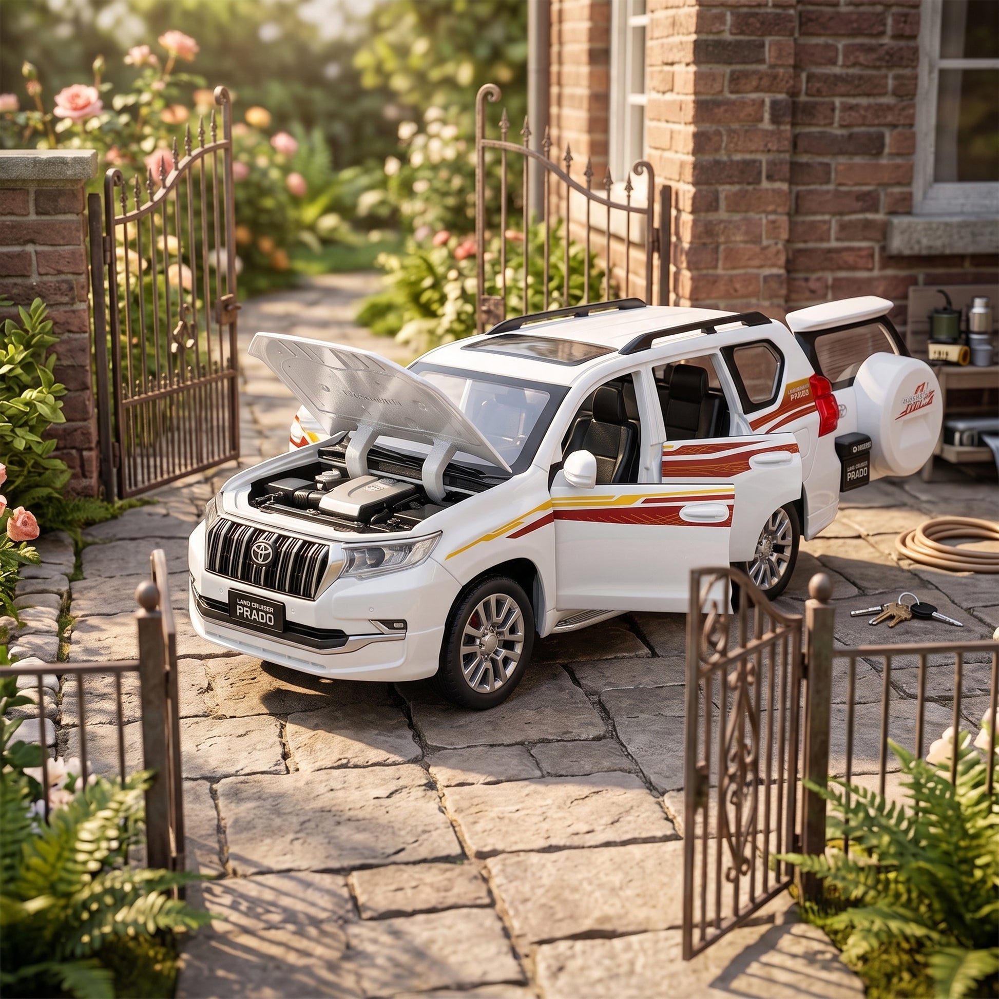 Toyota Land Cruiser Prado | 1:24 Collector Die-Cast | White Finish