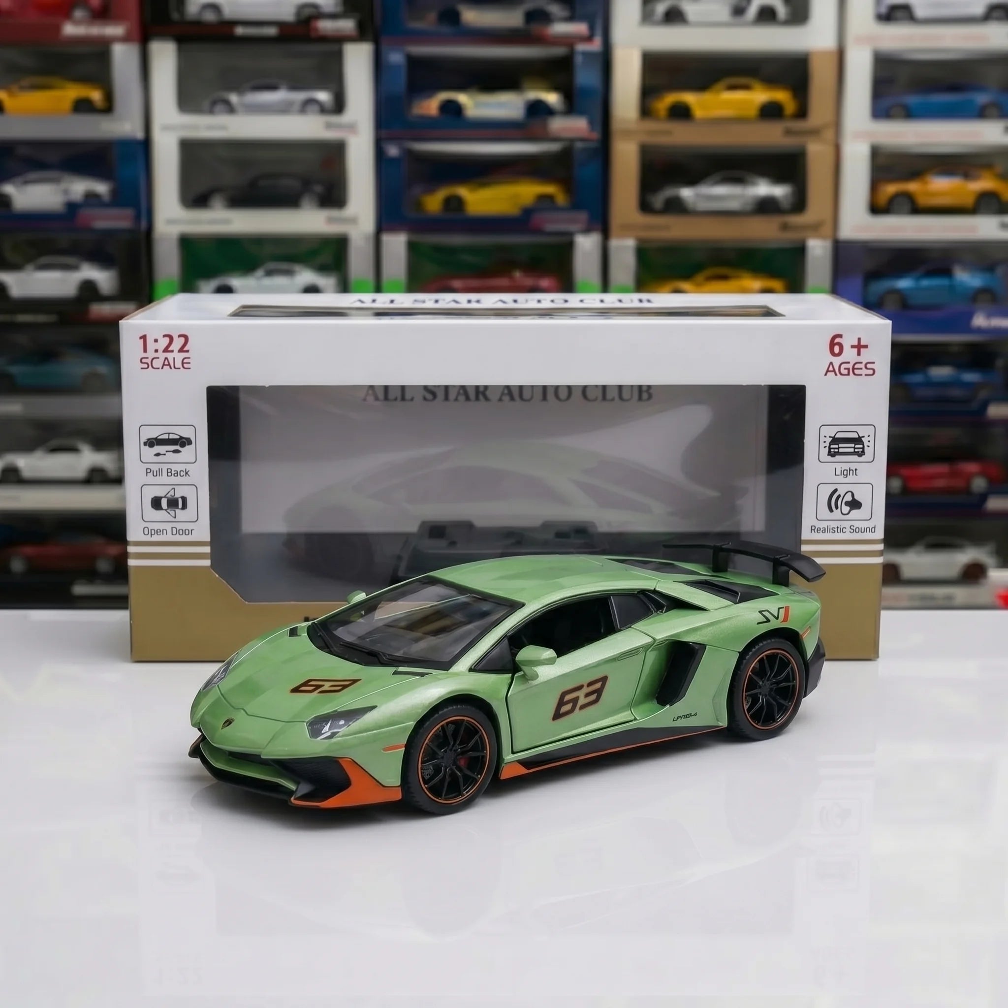 Lamborghini Aventador SVJ | 1:24 Collector Die-Cast | Mantis Green Finish