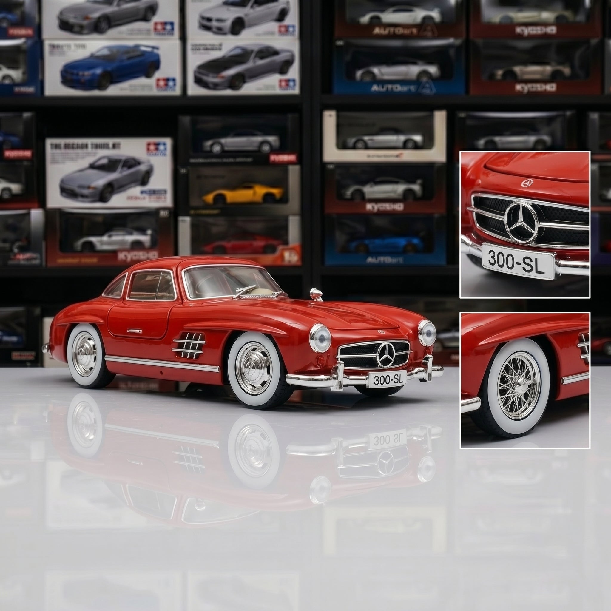 Mercedes 300 SL Gullwing | 1:24 Collector Die-Cast | Red Finish