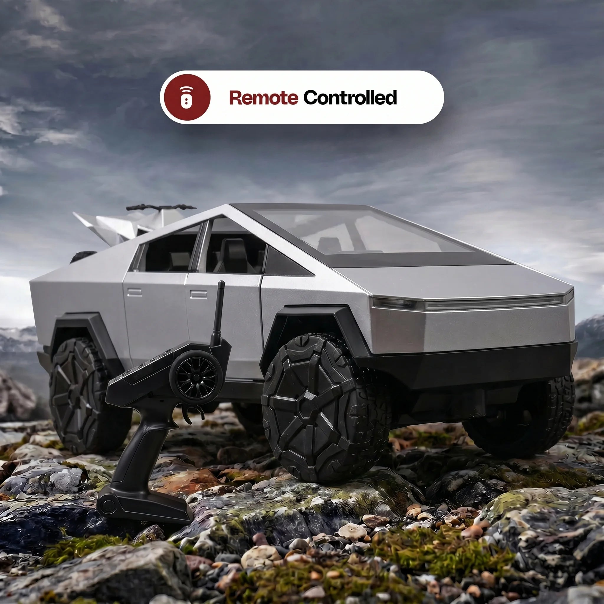 Tesla Cybertruck | 1:24 Collector Die-Cast | Silver Finish