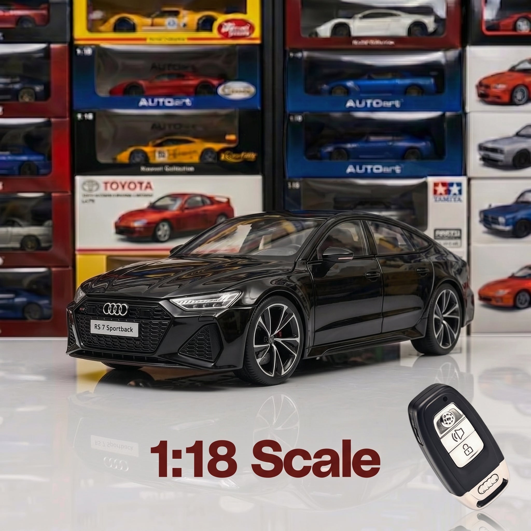 Audi RS7 | 1:18 Officially Licensed Die-Cast with Remote | Black Finish