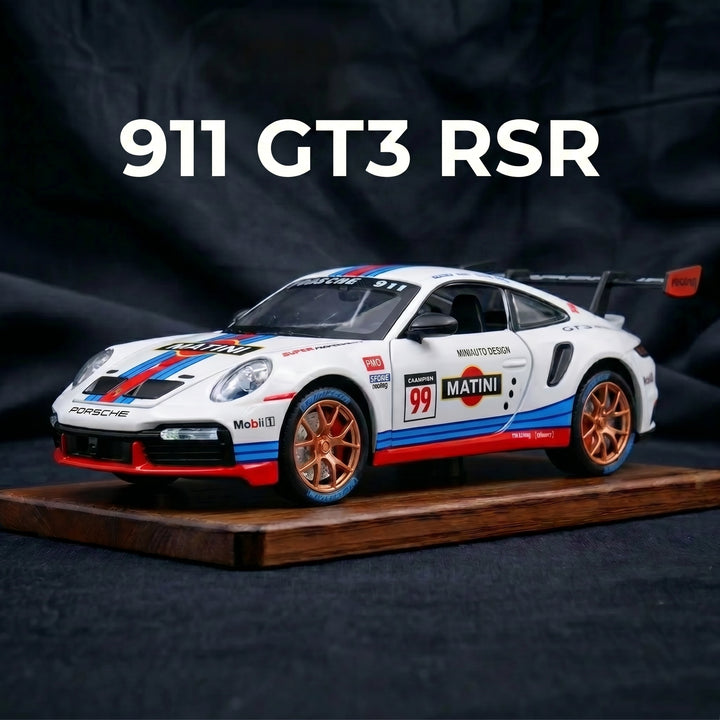 Porsche 911 GTR Martini Racing | 1:24 Collector Die-Cast | White - Martini Racing Tribute Finish